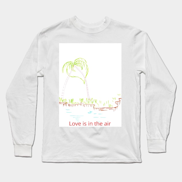 Love is in the air Long Sleeve T-Shirt by Gnanadev